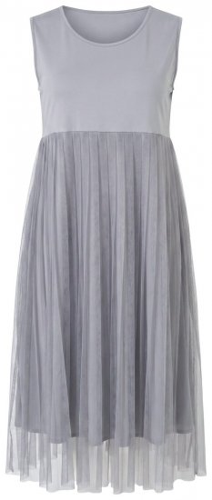 Ulla Popken 853879 Midikleid in A-Linie Grau - Midikleider - Midikleider in großen Größen