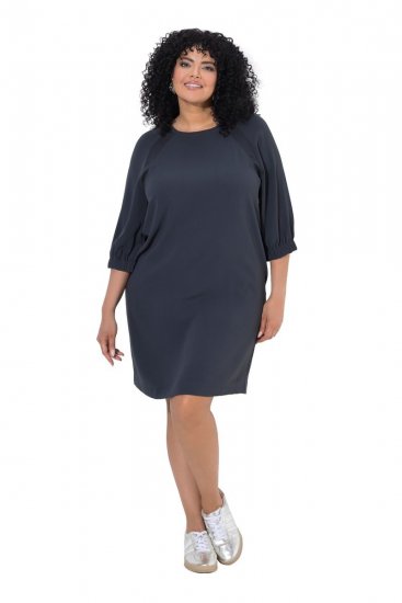 Ulla Popken 853946 Kleid mit 3/4-Ärmeln Oliv - Kleider - Kleider für jede Größe