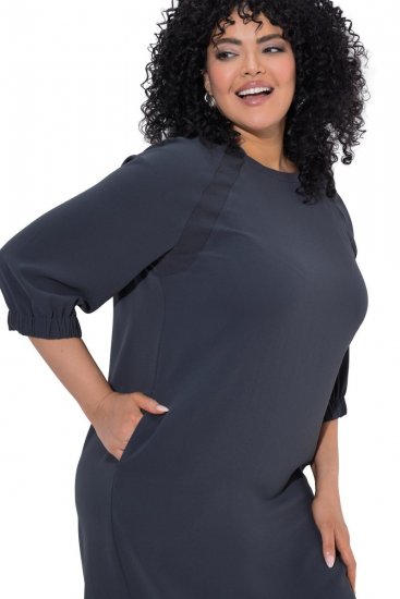 Ulla Popken 853946 Kleid mit 3/4-Ärmeln Oliv - Kleider - Kleider für jede Größe