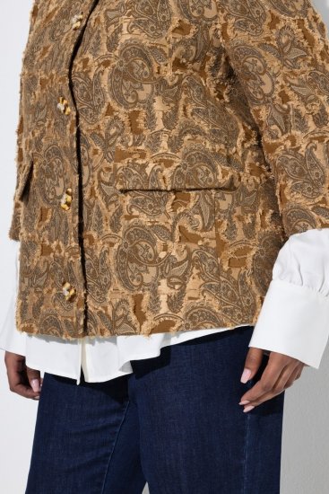 Ulla Popken 853996 Jacke Hellbraun - Jacken - Große Jacken für Damen