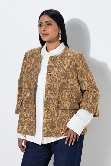 Ulla Popken 853996 Jacke Hellbraun - Jacken - Große Jacken für Damen
