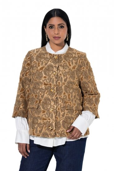 Ulla Popken 853996 Jacke Hellbraun - Jacken - Große Jacken für Damen
