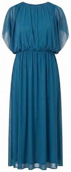 Ulla Popken 854031 Ärmelloses Maxikleid Petrol - Maxikleider - Große Größen: Lange Maxikleider
