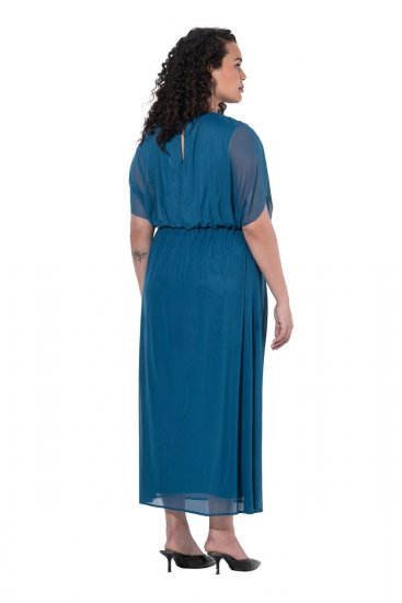 Ulla Popken 854031 Ärmelloses Maxikleid Petrol - Maxikleider - Große Größen: Lange Maxikleider