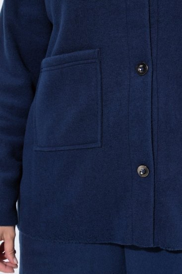 Ulla Popken 854200 Fleecejacke Dunkelblau - Jacken - Große Jacken für Damen