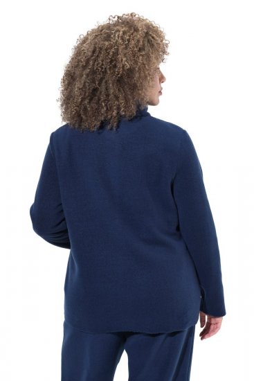 Ulla Popken 854200 Fleecejacke Dunkelblau - Jacken - Große Jacken für Damen