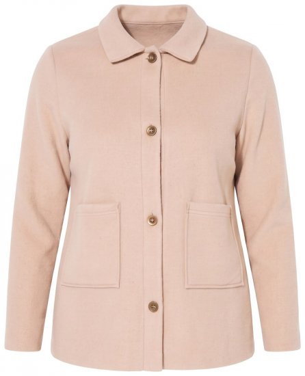 Ulla Popken 854200 Fleecejacke Hellbraun - Jacken - Große Jacken für Damen