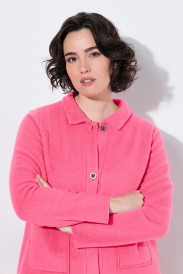 Ulla Popken 854200 Fleecejacke Rosa - Jacken - Große Jacken für Damen