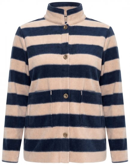 Ulla Popken 854366 Fleecejacke Hellbraun - Jacken - Große Jacken für Damen
