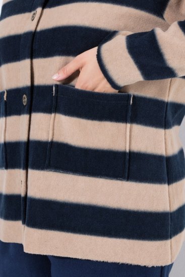 Ulla Popken 854366 Fleecejacke Hellbraun - Jacken - Große Jacken für Damen