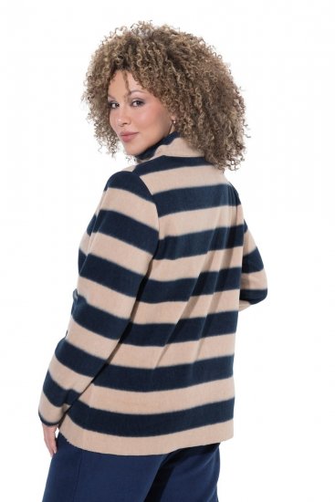Ulla Popken 854366 Fleecejacke Hellbraun - Jacken - Große Jacken für Damen