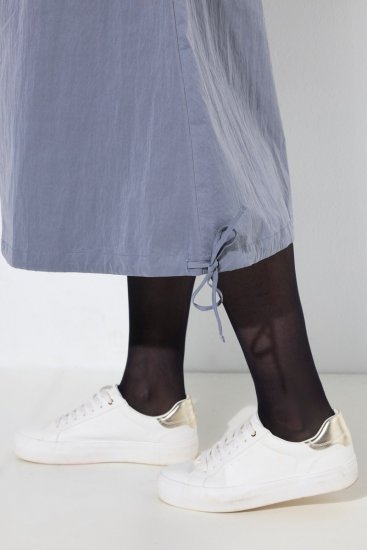 Ulla Popken 854413 Midikleid mit Tunnelzug Grau - Midikleider - Midikleider in großen Größen