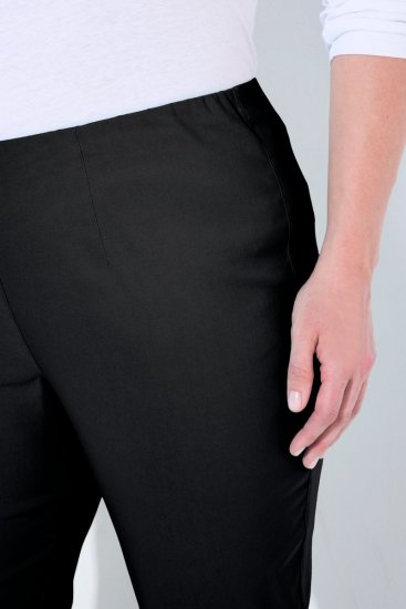 Ulla Popken 854910 Warme Stretchhose mit Gummibund Schwarz - Stoffhosen - Weite Stoffhosen für Damen