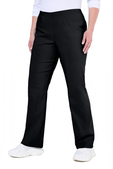 Ulla Popken 854910 Warme Stretchhose mit Gummibund Schwarz - Stoffhosen - Weite Stoffhosen für Damen