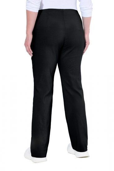 Ulla Popken 854910 Warme Stretchhose mit Gummibund Schwarz - Stoffhosen - Weite Stoffhosen für Damen