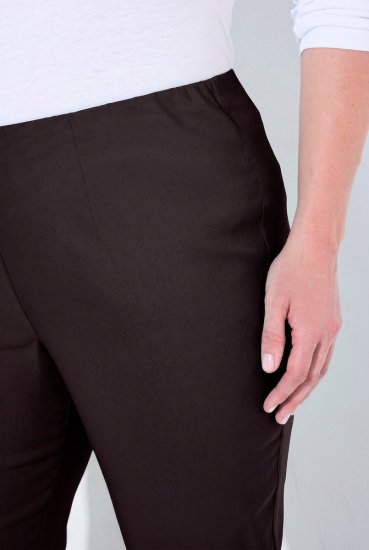 Ulla Popken 854910 Warme Stretchhose mit Gummibund Mahagonibraun - Stoffhosen - Weite Stoffhosen für Damen