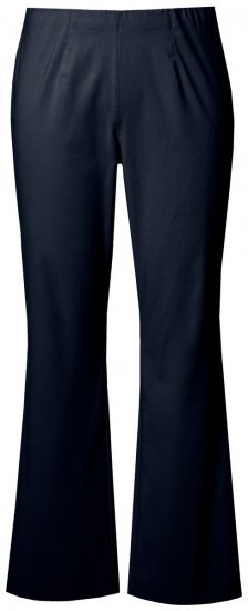 Ulla Popken 854910 Warme Stretchhose mit Gummibund Dunkelblau - Stoffhosen - Weite Stoffhosen für Damen