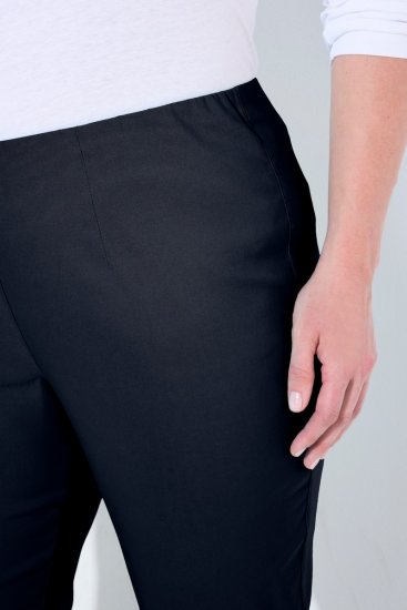 Ulla Popken 854910 Warme Stretchhose mit Gummibund Dunkelblau - Stoffhosen - Weite Stoffhosen für Damen