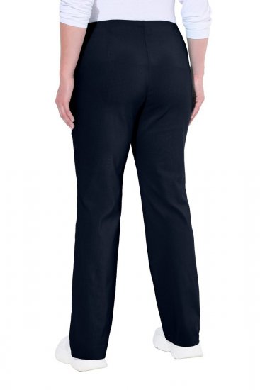 Ulla Popken 854910 Warme Stretchhose mit Gummibund Dunkelblau - Stoffhosen - Weite Stoffhosen für Damen