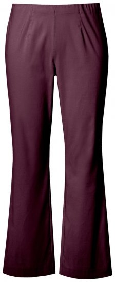 Ulla Popken 854910 Warme Stretchhose mit Gummibund Aubergine - Stoffhosen - Weite Stoffhosen für Damen