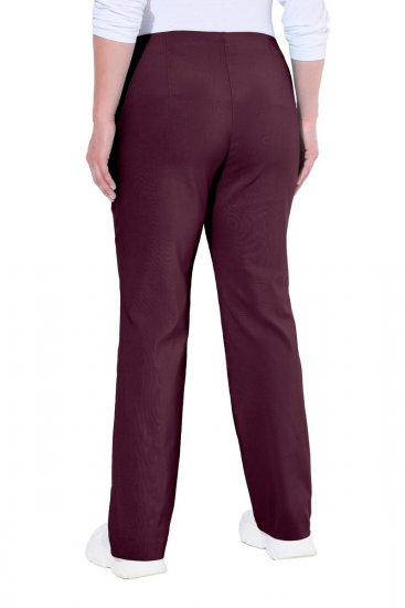 Ulla Popken 854910 Warme Stretchhose mit Gummibund Aubergine - Stoffhosen - Weite Stoffhosen für Damen