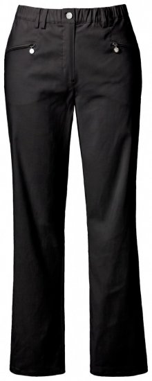 Ulla Popken 854987 Warme Stretchhose mit Komfortbund Schwarz - Stoffhosen - Weite Stoffhosen für Damen