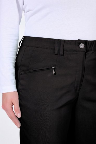 Ulla Popken 854987 Warme Stretchhose mit Komfortbund Schwarz - Stoffhosen - Weite Stoffhosen für Damen