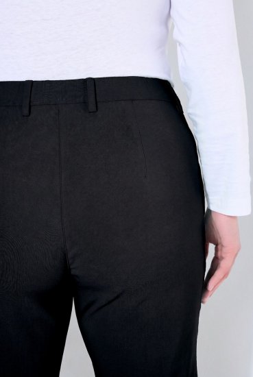 Ulla Popken 854987 Warme Stretchhose mit Komfortbund Schwarz - Stoffhosen - Weite Stoffhosen für Damen