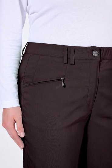 Ulla Popken 854987 Warme Stretchhose mit Komfortbund Mahagonibraun - Stoffhosen - Weite Stoffhosen für Damen