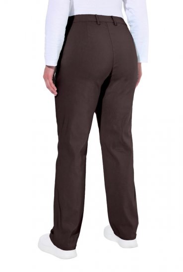 Ulla Popken 854987 Warme Stretchhose mit Komfortbund Mahagonibraun - Stoffhosen - Weite Stoffhosen für Damen
