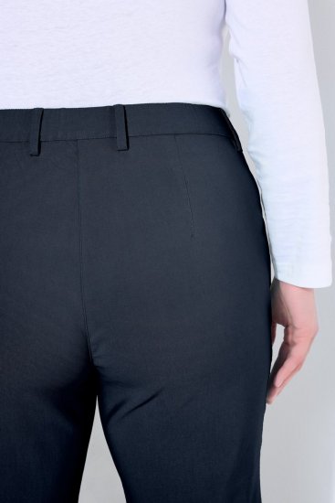 Ulla Popken 854987 Warme Stretchhose mit Komfortbund Dunkelblau - Stoffhosen - Weite Stoffhosen für Damen