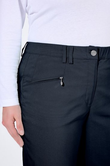 Ulla Popken 854987 Warme Stretchhose mit Komfortbund Dunkelblau - Stoffhosen - Weite Stoffhosen für Damen