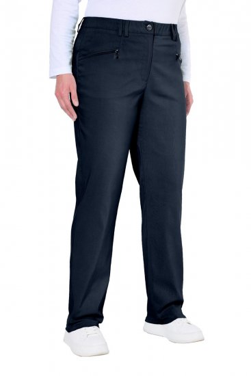 Ulla Popken 854987 Warme Stretchhose mit Komfortbund Dunkelblau - Stoffhosen - Weite Stoffhosen für Damen