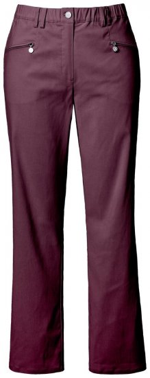 Ulla Popken 854987 Warme Stretchhose mit Komfortbund Aubergine - Stoffhosen - Weite Stoffhosen für Damen