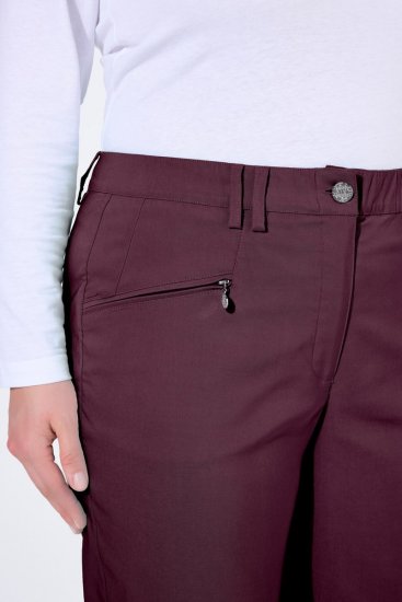 Ulla Popken 854987 Warme Stretchhose mit Komfortbund Aubergine - Stoffhosen - Weite Stoffhosen für Damen