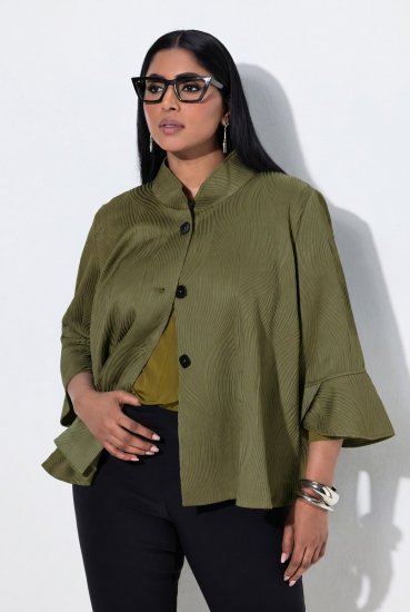 Ulla Popken 855125 Jacke Khaki - Jacken - Große Jacken für Damen
