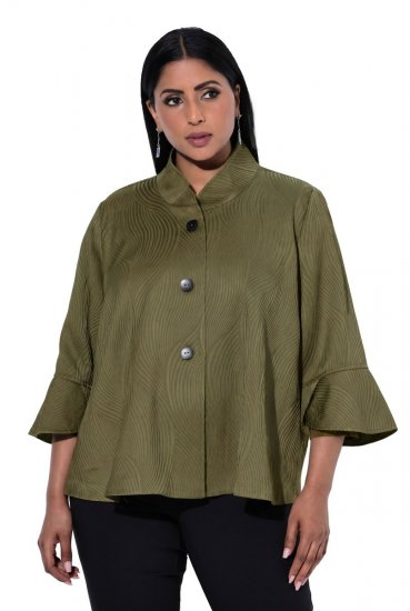 Ulla Popken 855125 Jacke Khaki - Jacken - Große Jacken für Damen