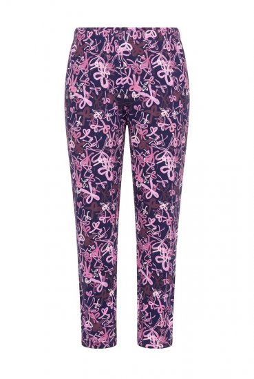 Ulla Popken 856141 Pyjama mit langen Ärmeln Dunkelblau - Pyjama/Loungewear - 