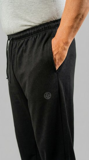 20 Nodi Grecale Stretch Fleece Cotton Sports Pants with Enzyme and Soft Touch Treatment Black - Jogginghosen für herren - Jogginghosen für Herren in großen Größen