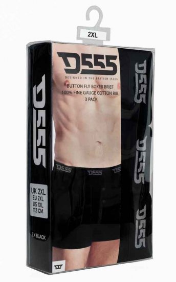 D555 Driver Boxershorts 3-pack Black - Herrenunterwäsche & bademode - Herrenunterwäsche & Bademode in großen Größen