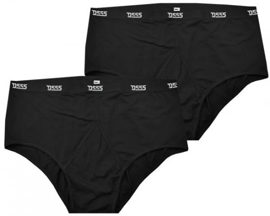 D555 Thompson Briefs Underwear 2-pack Black - Herrenunterwäsche & bademode - Herrenunterwäsche & Bademode in großen Größen