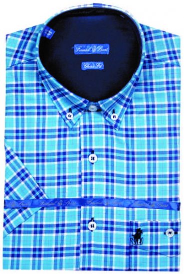 Forestal 901220E Check Shirt Blue - Herrenhemden - Herrenhemden in großen Größen