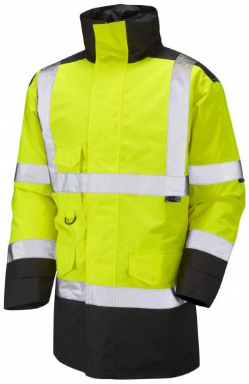 Leo Tawstock Warm Quilted Anorak Hi-Vis Yellow/Black - Herren arbeitskleidung - Herren Arbeitskleidung Große Größen