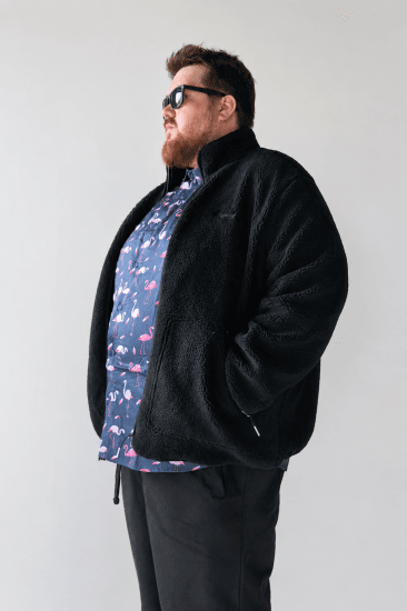 Jack & Jones Norrebro Teddy Jacket Black - Herren jacken - Herren Jacken in großen Größen