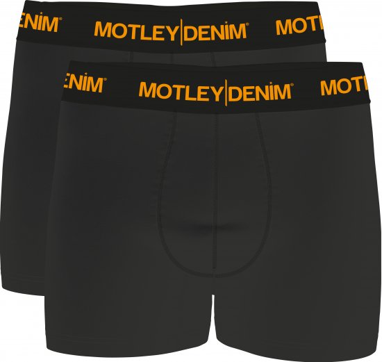 Motley Denim Amsterdam Boxershorts Charcoal 2-pack - Herrenunterwäsche & bademode - Herrenunterwäsche & Bademode in großen Größen