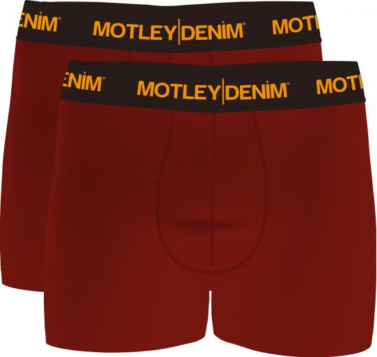 Motley Denim Amsterdam Boxershorts Red 2-pack - Herrenunterwäsche & bademode - Herrenunterwäsche & Bademode in großen Größen