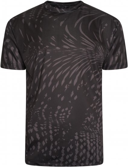 Kam Jeans AP003 Active Performance Marl Tee Black - Herren-T-Shirts - Herren-T-Shirts in großen Größen