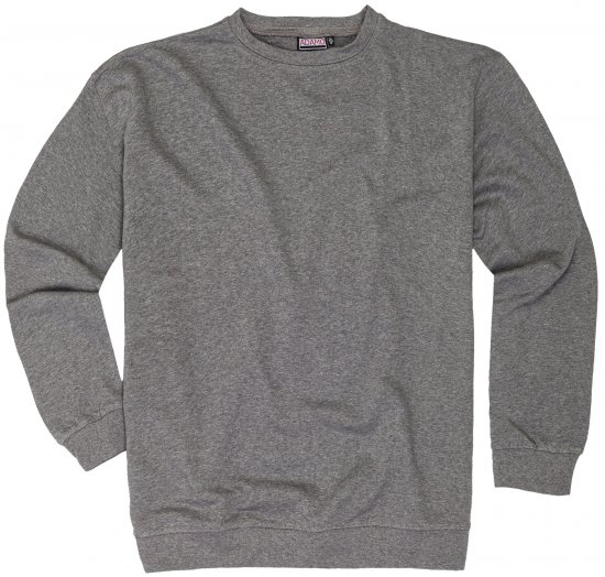 Adamo Athen Crew neck Sweatshirt Grey - Herren-Sweater und -Hoodies in großen Größen - Herren-Sweater und -Hoodies in großen Größen