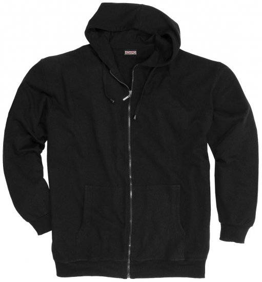 Adamo Athen Hoodie with Zipper Black - Herren-sweater und -hoodies - Herren-Sweater und -Hoodies in großen Größen
