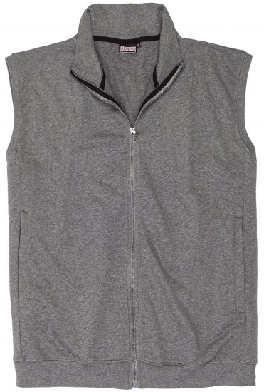 Adamo Athen Sweatvest Full Zipper Grey - Herren-sweater und -hoodies - Herren-Sweater und -Hoodies in großen Größen